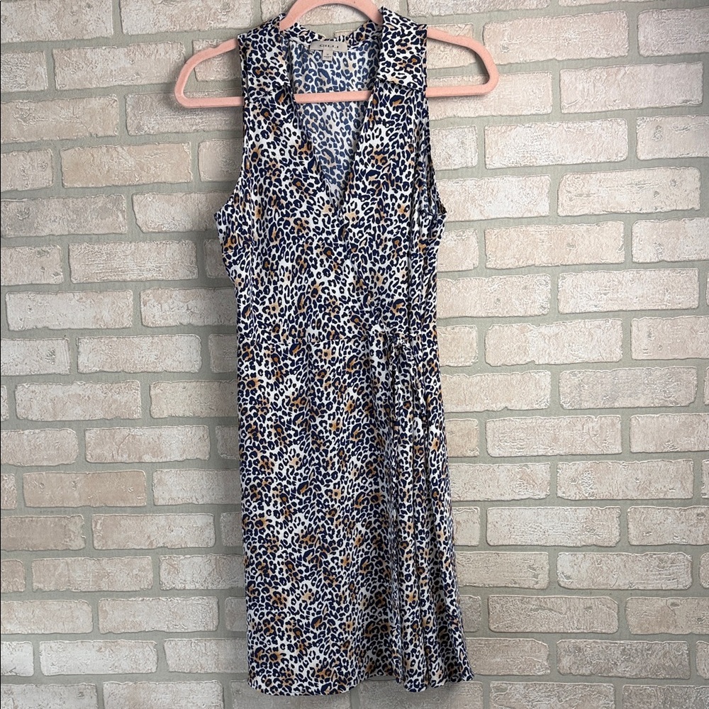 Gilli cheetah print wrap dress size M